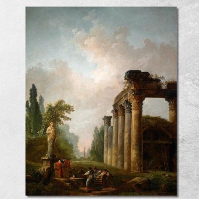 La Rovina Hubert Robert hrb112 quadro stampa su tela