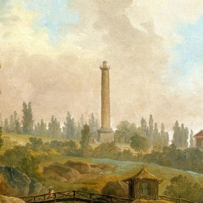 Vista Del Parco Di Méréville Hubert Robert hrb123 quadro stampa su tela