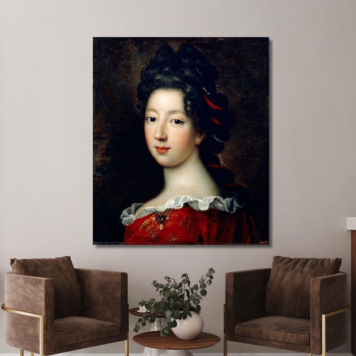 Luisa Françoise De Borbone Mademoiselle De Nantes Jean-François de Troy jft14 quadro stampa su tela