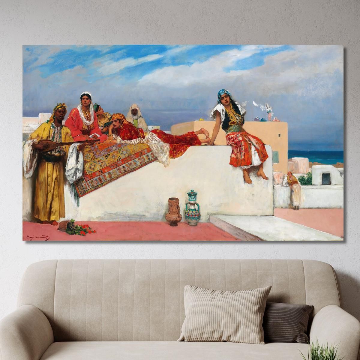Un Pomeriggio Idilliaco Jean-Joseph-Benjamin Constant jjb3 quadro stampa su tela