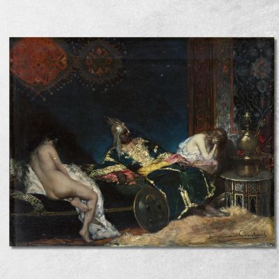 La Concubina Serba Jean-Joseph-Benjamin Constant jjb25 quadro stampa su tela
