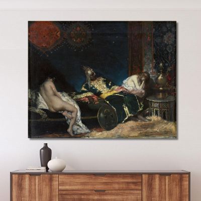 La Concubina Serba Jean-Joseph-Benjamin Constant jjb25 quadro stampa su tela