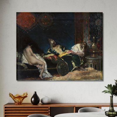 La Concubina Serba Jean-Joseph-Benjamin Constant jjb25 quadro stampa su tela