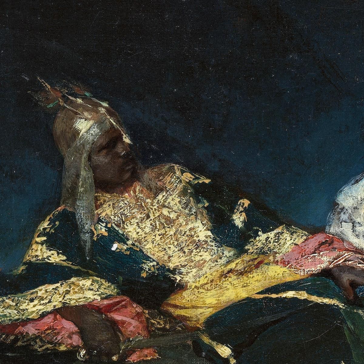 La Concubina Serba Jean-Joseph-Benjamin Constant jjb25 quadro stampa su tela