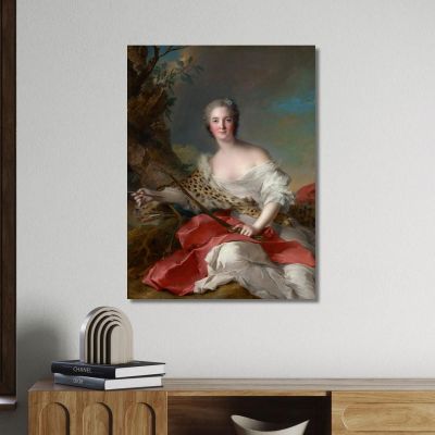 Ritratto Di Madame Bonnier De La Mosson Nei Panni Di Diana Jean-Marc Nattier jmn24 quadro stampa su tela