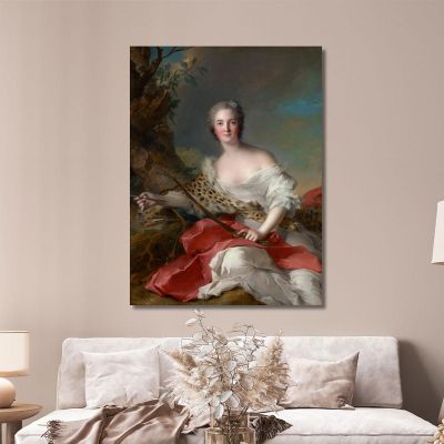 Ritratto Di Madame Bonnier De La Mosson Nei Panni Di Diana Jean-Marc Nattier jmn24 quadro stampa su tela