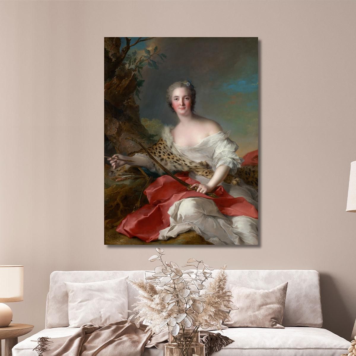 Ritratto Di Madame Bonnier De La Mosson Nei Panni Di Diana Jean-Marc Nattier jmn24 quadro stampa su tela