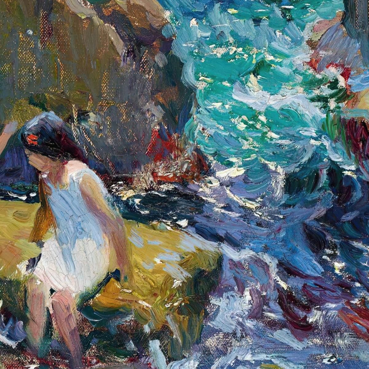 Children On The Shore Jávea Joaquín Sorolla canvas print