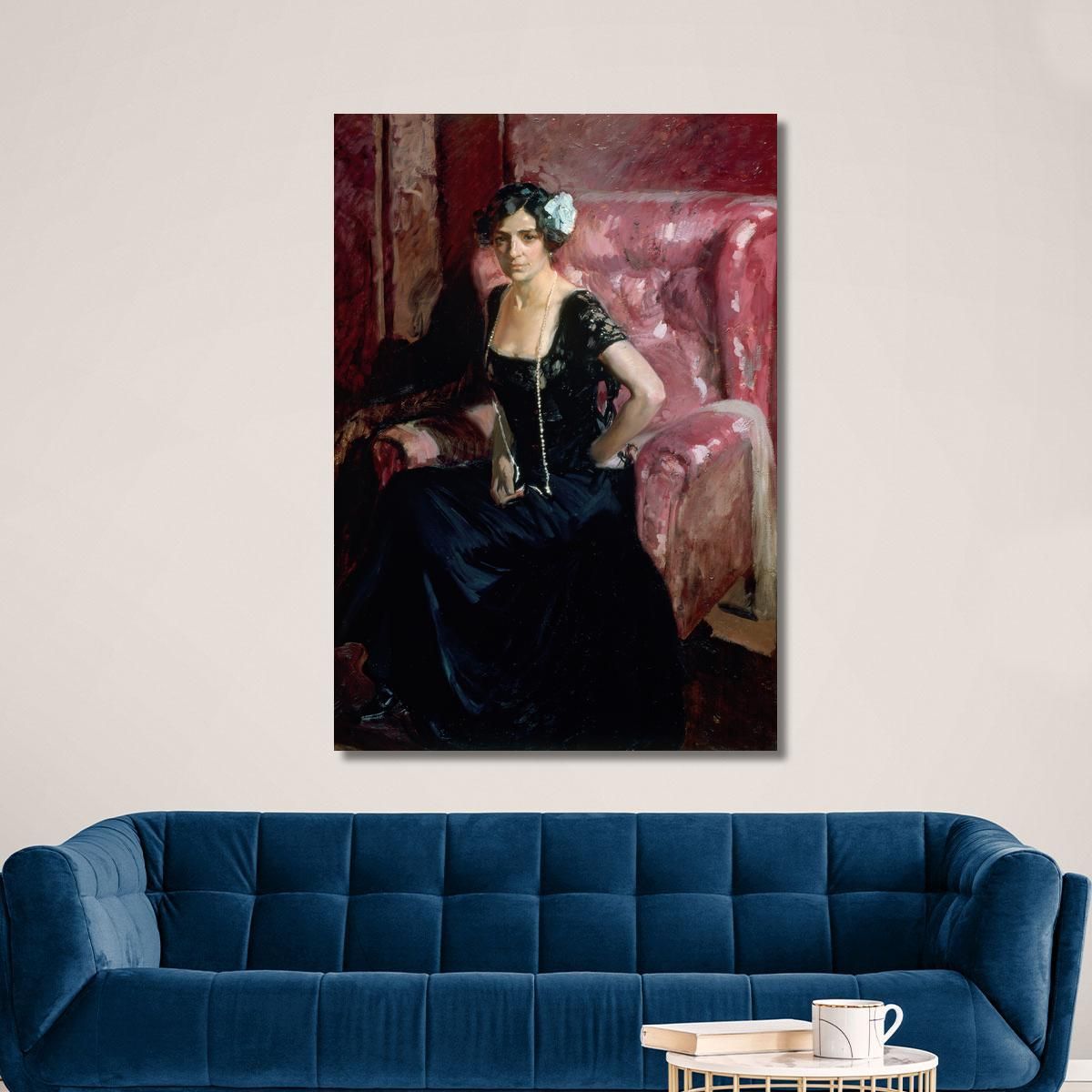 Clotilde In Evening Dress Joaqun Sorolla canvas print