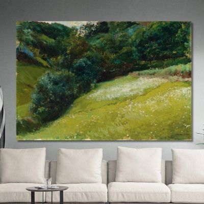 Prado De Asturias Campo San Esteban De Pravia Nelle Asturie San Esteban De Pravia Joaquín Sorolla, jsr88 quadro stampa su tela