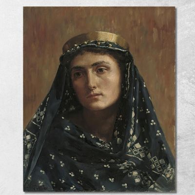Ritratto Di Una Signora In Abito Orientale John Collier jcl12 quadro stampa su tela