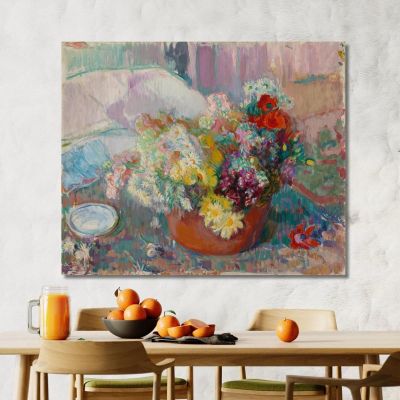 Fiori Magnus Enckell, mek18 quadro stampa su tela