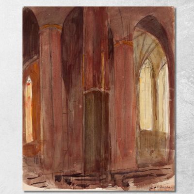 Interno Della Cattedrale Magnus Enckell mek28 quadro stampa su tela