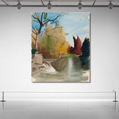 Paesaggio 2 Magnus Enckell, mek37 quadro stampa su tela