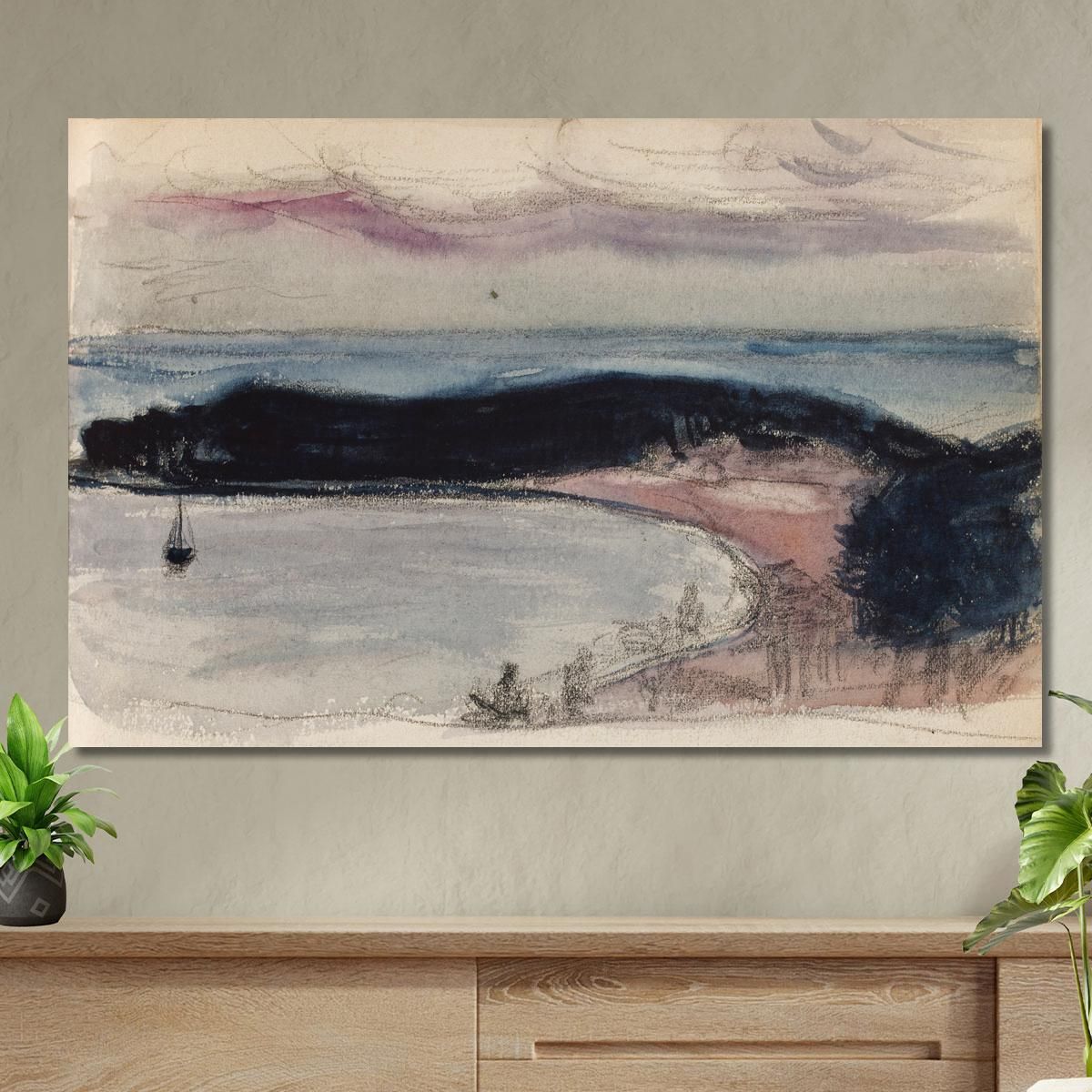 Vista Sul Mare E Progetto Di Lahti Puokama Magnus Enckell mek42 quadro stampa su tela