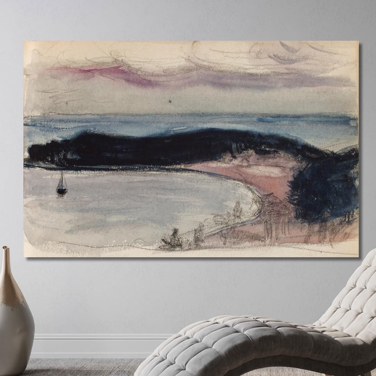 Vista Sul Mare E Progetto Di Lahti Puokama Magnus Enckell mek42 quadro stampa su tela