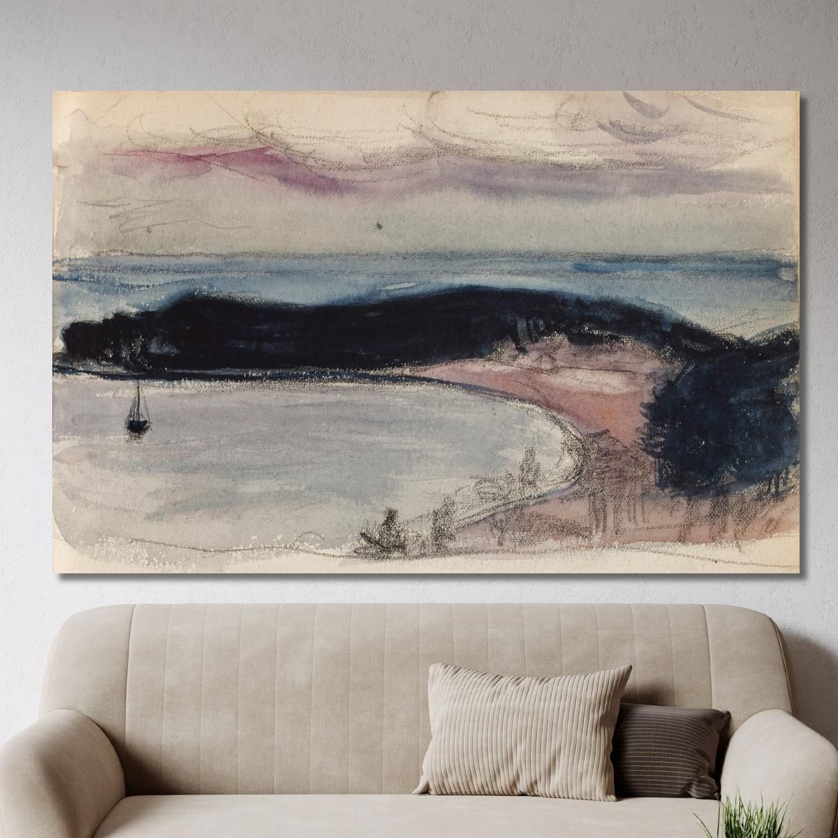 Vista Sul Mare E Progetto Di Lahti Puokama Magnus Enckell mek42 quadro stampa su tela