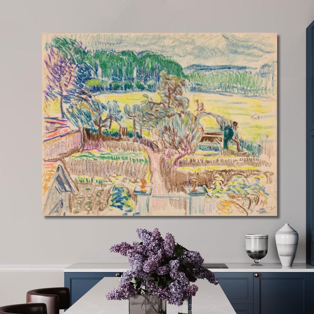 Giardino Magnus Enckell mek57 quadro stampa su tela
