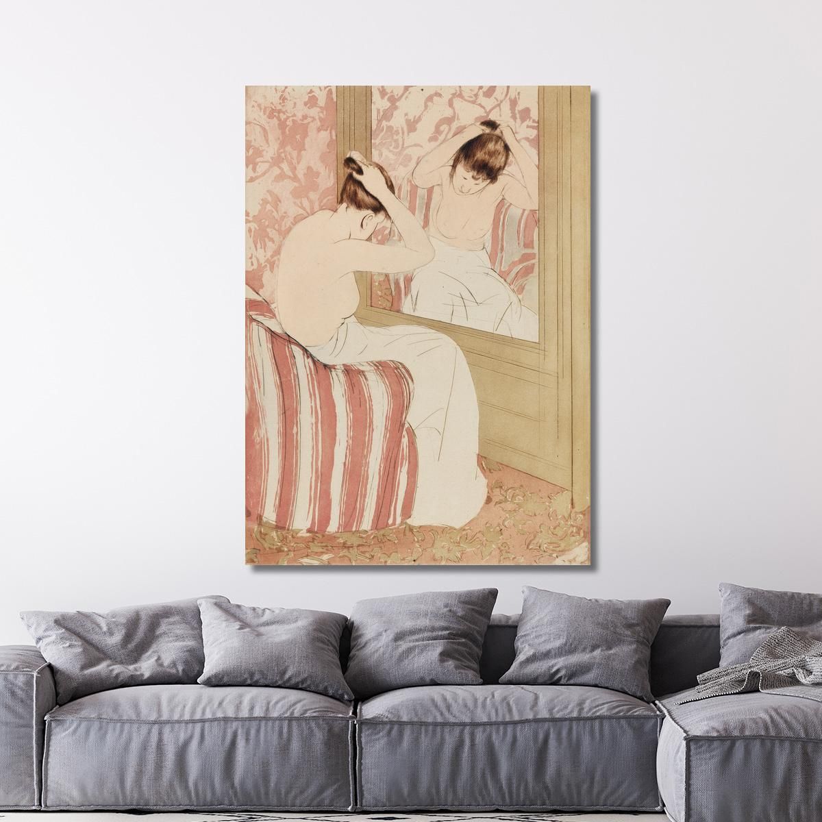 La Pettinatura Mary Cassatt mcs54 quadro stampa su tela