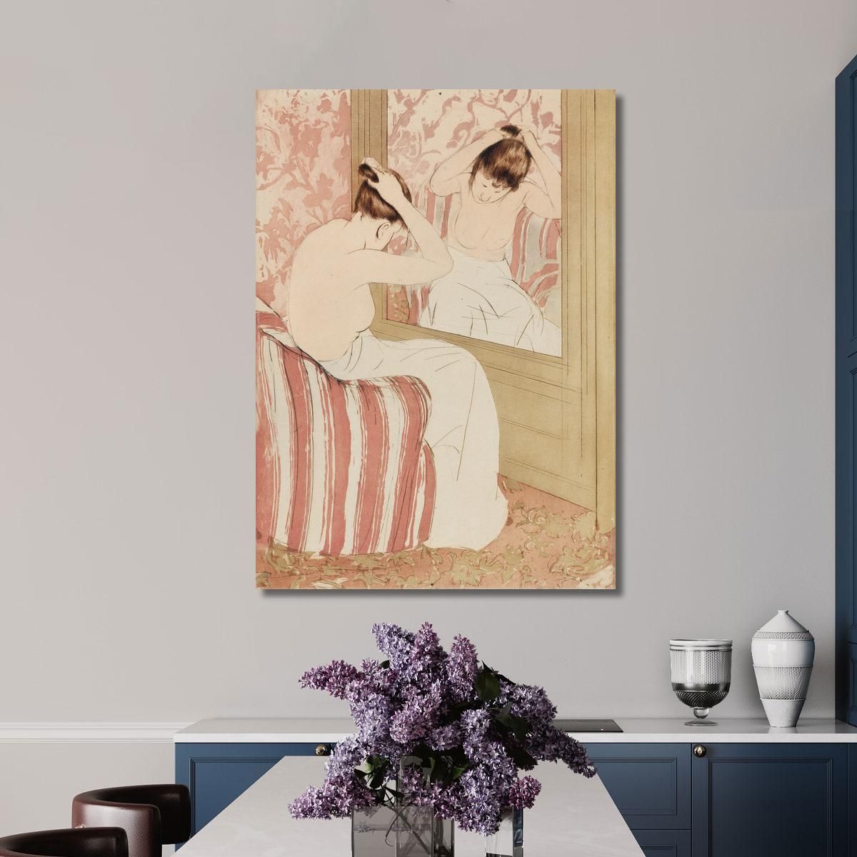 La Pettinatura Mary Cassatt mcs54 quadro stampa su tela