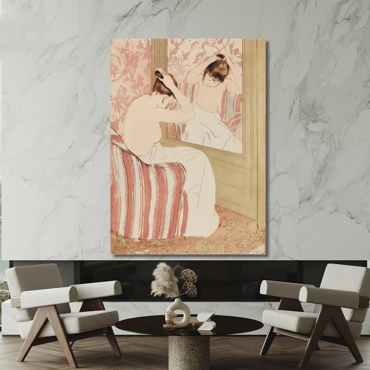La Pettinatura Mary Cassatt mcs54 quadro stampa su tela