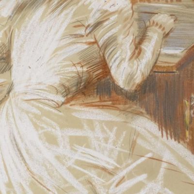 Madame Helleu Al Suo Segretario Paul César Helleu pch24 quadro stampa su tela Madame Helleu Al Suo Segretario Paul César Helleu pch24 quadro stampa su tela