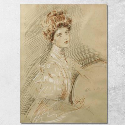 Ritratto Di Donna Paul César Helleu pch38 quadro stampa su tela