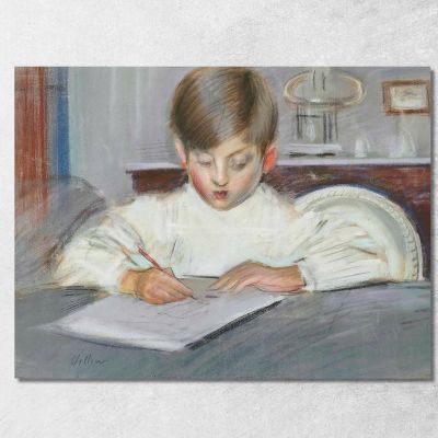 La Lezione Di Disegno Paul César Helleu pch56 quadro stampa su tela