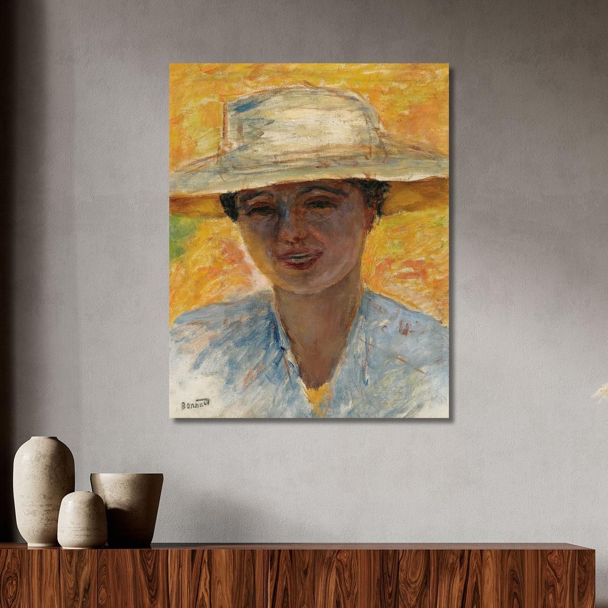 Reproduction Gravure Sur Bois Pierre Bonnard - Femme - Tableau Encadré Style Montparnasse