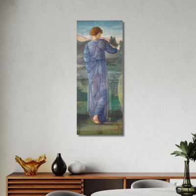 Eine Weibliche Figur In Einer Landschaft Sir Edward Coley Burne-Jones, ecb1 drucken auf leinwand