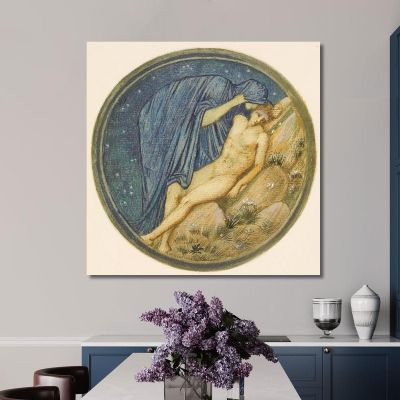 Giorno E Notte Sir Edward Coley Burne-Jones, ecb12 quadro stampa su tela
