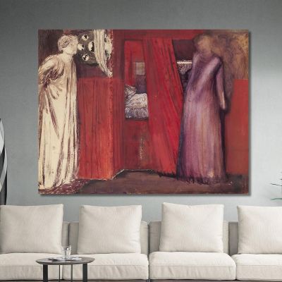 La Bella Rosamunda E La Regina Eleonora Sir Edward Coley Burne-Jones, ecb14 quadro stampa su tela