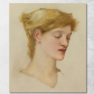 Testa Di Donna Sir Edward Coley Burne-Jones ecb25 quadro stampa su tela