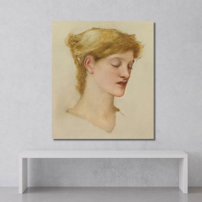 Tête De Femme Sir Edward Coley Burne-Jones, ecb25 tableau impression sur toile