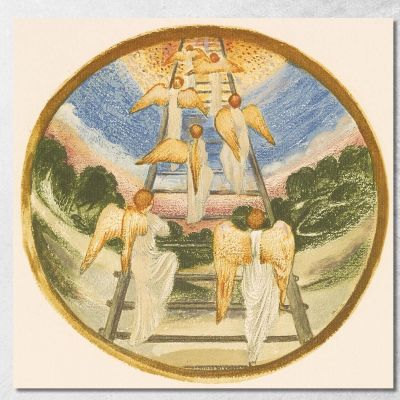 La Scala Di Giacobbe Sir Edward Coley Burne-Jones ecb32 quadro stampa su tela