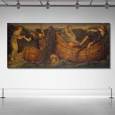 Psiche Dà La Moneta Al Traghettatore Dello Stige Sir Edward Coley Burne-Jones, ecb52 quadro stampa su tela
