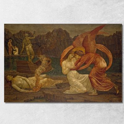 Psiche Riceve La Bara Da Proserpina Sir Edward Coley Burne-Jones ecb53 quadro stampa su tela