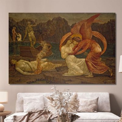 Psiche Riceve La Bara Da Proserpina Sir Edward Coley Burne-Jones, ecb53 quadro stampa su tela