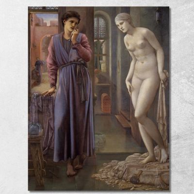 Pigmalione E L'Immagine La Mano Si Astiene Sir Edward Coley Burne-Jones ecb55 quadro stampa su tela