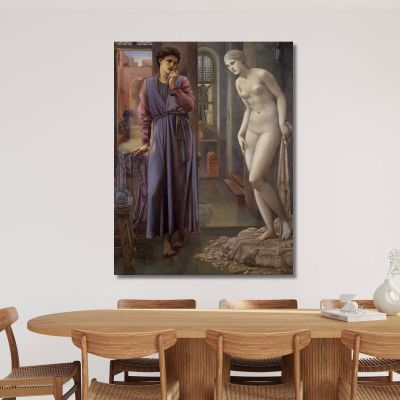 Pigmalione E L'Immagine La Mano Si Astiene Sir Edward Coley Burne-Jones, ecb55 quadro stampa su tela