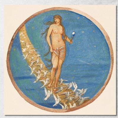Rosa Del Cielo Sir Edward Coley Burne-Jones ecb58 quadro stampa su tela