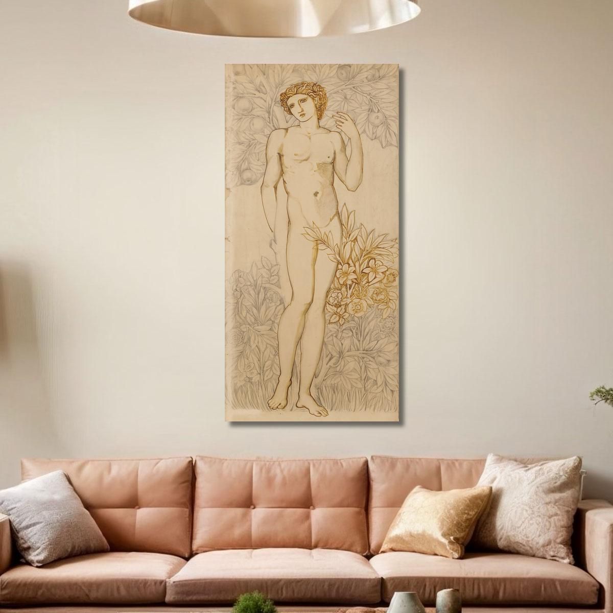 Gli Angeli Della Gerarchia Nudo Maschile Imago Dei A Immagine Di Dio Adamo Sir Edward Coley Burne-Jones ecb67 quadro stampa su