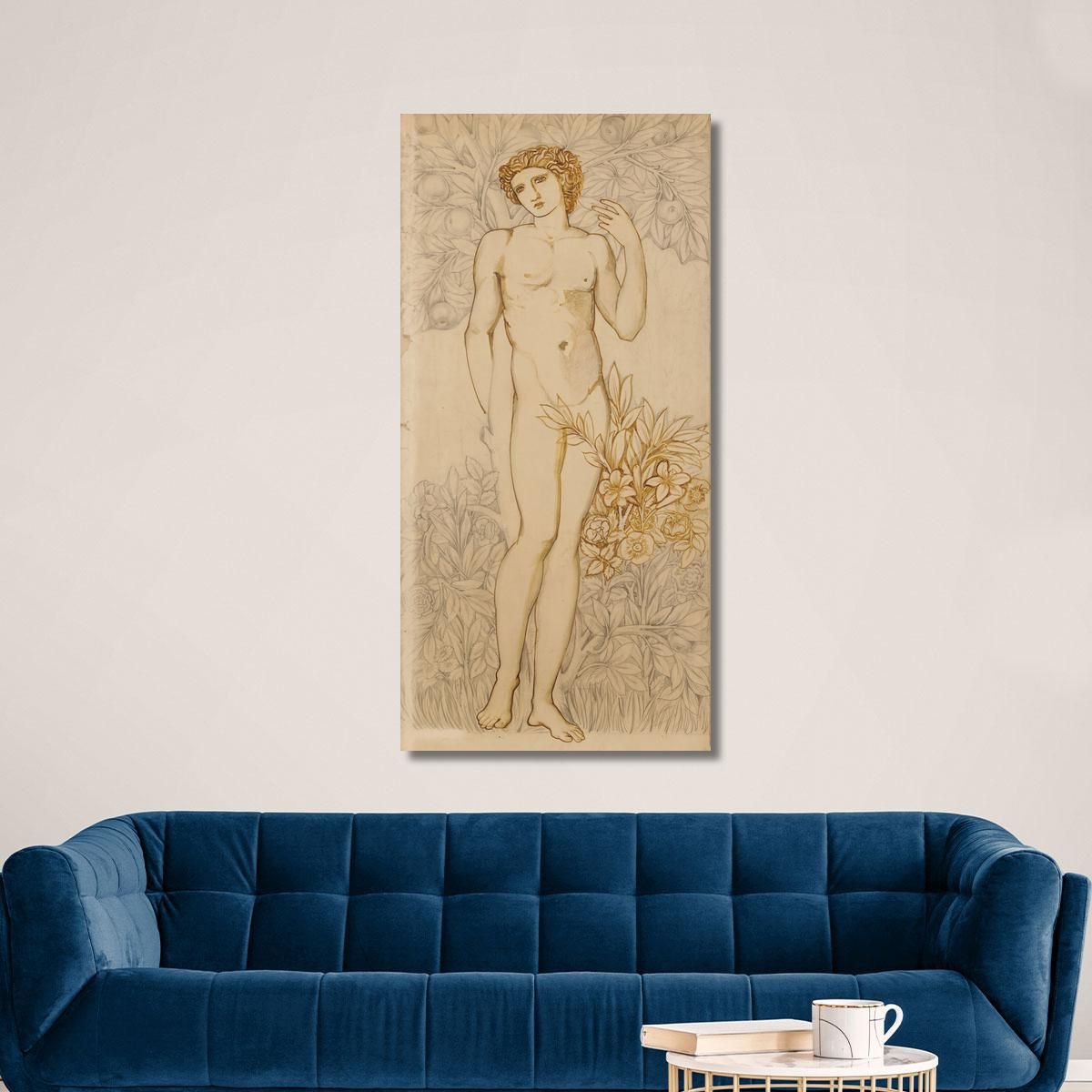 Gli Angeli Della Gerarchia Nudo Maschile Imago Dei A Immagine Di Dio Adamo Sir Edward Coley Burne-Jones ecb67 quadro stampa su