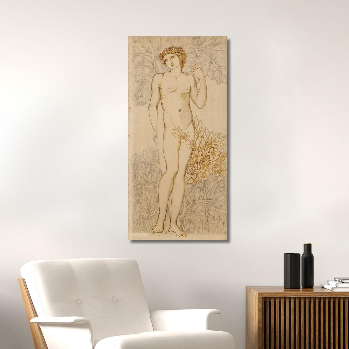 Gli Angeli Della Gerarchia Nudo Maschile Imago Dei A Immagine Di Dio Adamo Sir Edward Coley Burne-Jones ecb67 quadro stampa su