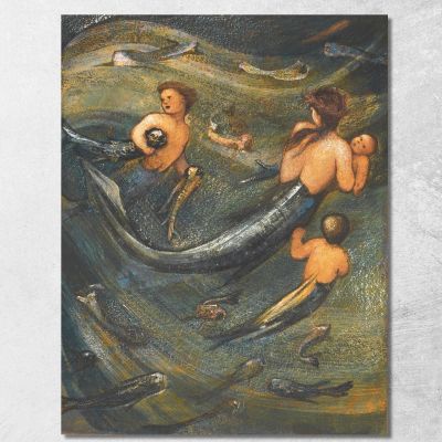 La Famiglia Delle Sirene Sir Edward Coley Burne-Jones ecb91 quadro stampa su tela