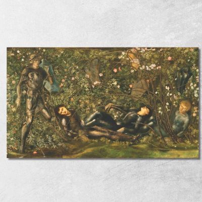 Il Principe Che Entra Nel Bosco Di Rovi Sir Edward Coley Burne-Jones ecb95 quadro stampa su tela