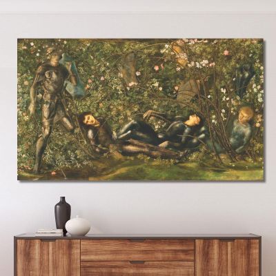The Prince Entering The Briar Wood Sir Edward Coley Burne-Jones, ecb95 canvas print