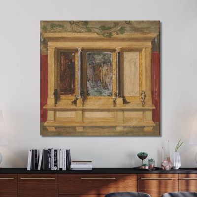 Troy Triptych Compositional Study Sir Edward Coley Burne-Jones, ecb105 canvas print