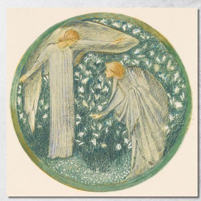 Giardino Bianco Sir Edward Coley Burne-Jones ecb110 quadro stampa su tela