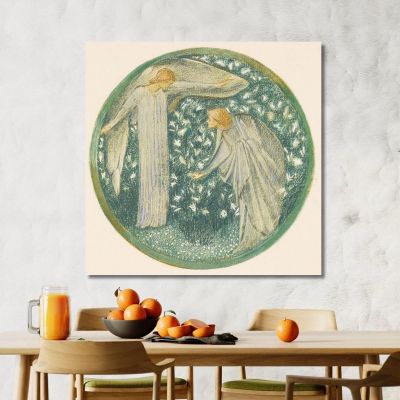 Jardin Blanc Sir Edward Coley Burne-Jones, ecb110 tableau impression sur toile